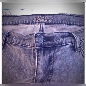 Light washed gray flared jeans